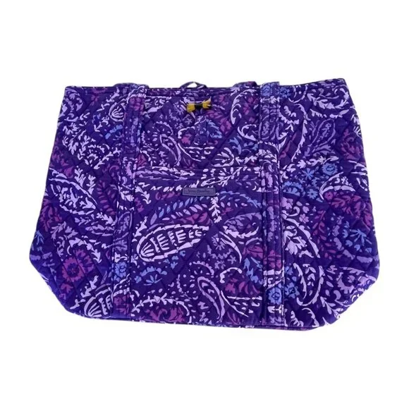 Vera Bradley Paisley Amethyst Vera Tote Bag - Picture 9 of 9